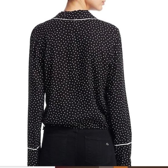 Scripted Polka Dot Crop Longsleeve Top from Saks NWT - Picture 7 of 8